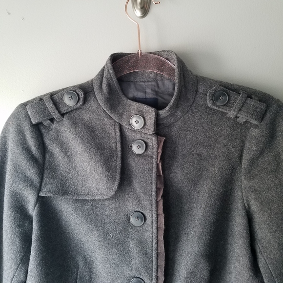 Gap Gray Wool Blend Winter Jacket Women's Size 8 - Picture 3 of 7
